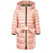 Розовое пальто-пуховик с капюшоном Burberry | Фото 1