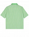 Зеленая рубашка в полоску Fendi | Фото 3