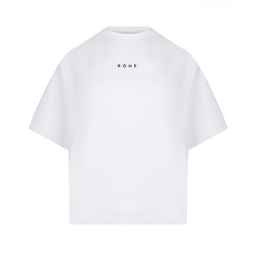 Белая футболка с лого ROHE | Фото 1