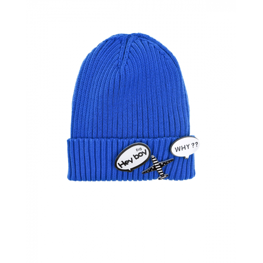 Синяя шапка со значками Regina | Фото 1