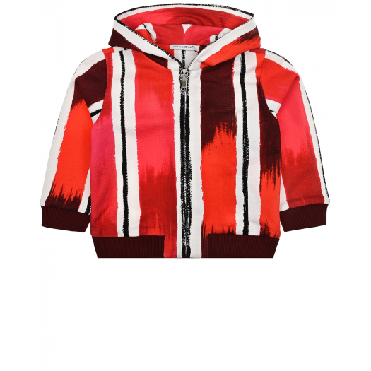 Спортивная куртка в красно-белую полоску Dolce&Gabbana | Фото 1