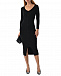 Черное трикотажное платье на пуговицах Pietro Brunelli | Фото 2