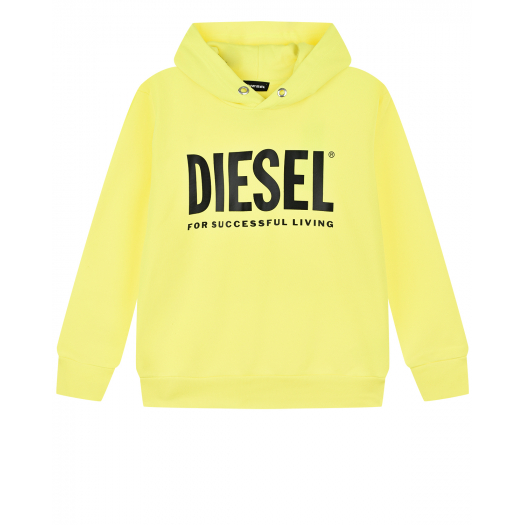 Желтое худи с логотипом Diesel | Фото 1
