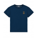 Синяя футболка с вышивкой &quot;корона и пчела&quot; Dolce&Gabbana | Фото 1