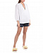 Белая льняная блуза с V-образным вырезом 120% Lino | Фото 4
