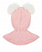 Розовая шапка-шлем с аппликацией &quot;медвежонок&quot; Chobi | Фото 4