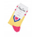 Желтые носки с принтом &quot;сердца&quot; Happy Socks | Фото 1