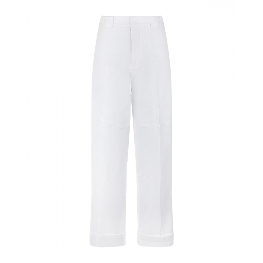 Белые брюки с отворотами No. 21 | Фото 1