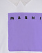 Белая рубашка с фиолетовой вставкой MARNI | Фото 3