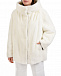 Двусторонняя куртка из меха белой норки с капюшоном и поясом Yves Salomon | Фото 12