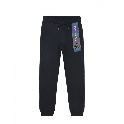 Черные спортивные брюки с логотипом Calvin Klein | Фото 1