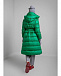 Зеленое пальто-пуховик с капюшоном Naumi | Фото 5