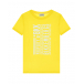 Желтая футболка с белым лого Bikkembergs | Фото 1
