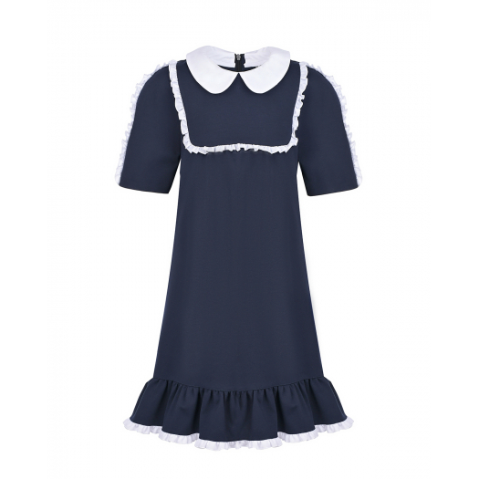 Темно-синее платье с оборками Prairie Синий, арт. 507F22123FW | Фото 1