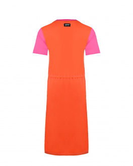 Трикотажное платье с короткими рукавами Yporque Мультиколор, арт. SS210066 PINK + RED | Фото 2