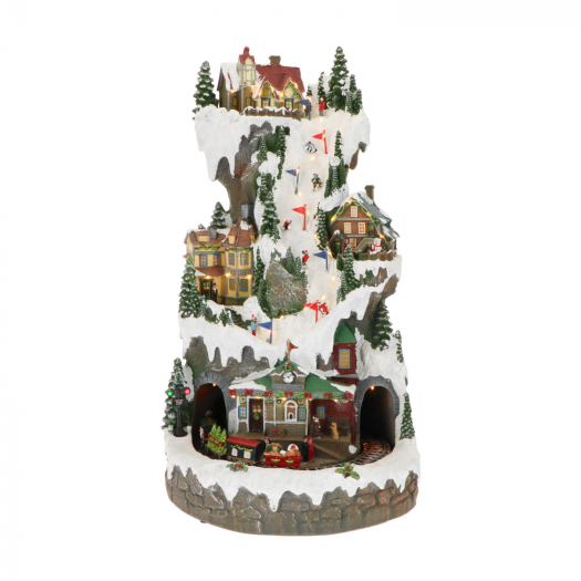 Новогодний сувенир &quot;Деревня в горах&quot; LED с адаптером, 30,5x30,5x50,8 см Timstor | Фото 1