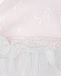 Розовый чепчик с кружевом и вышивкой Aletta | Фото 3