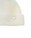 Шерстяная шапка с отворотом и подвеской в форме сердечка Il Trenino | Фото 3