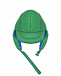 Двухстронняя шапка-ушанка, синий/зеленый Yves Salomon | Фото 10