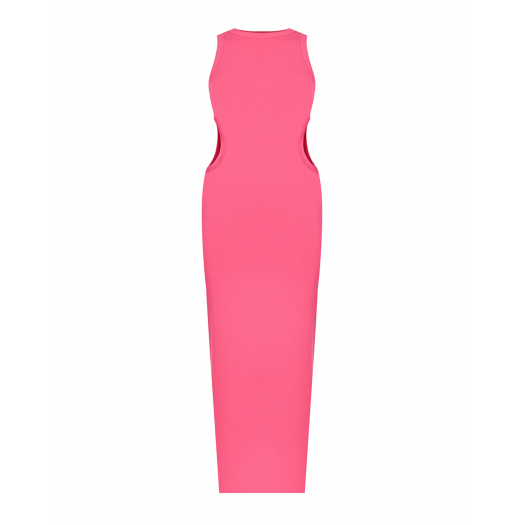 Розовое платье с вырезами на талии MSGM | Фото 1