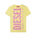 Желтая футболка с розовым лого Diesel | Фото 1