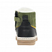 Ботинки с меховой подкладкой, черно-зеленые Walkey | Фото 3