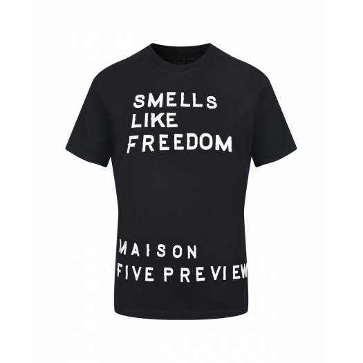 Черная футболка с принтом &quot;FREEDOM&quot; 5 Preview | Фото 1
