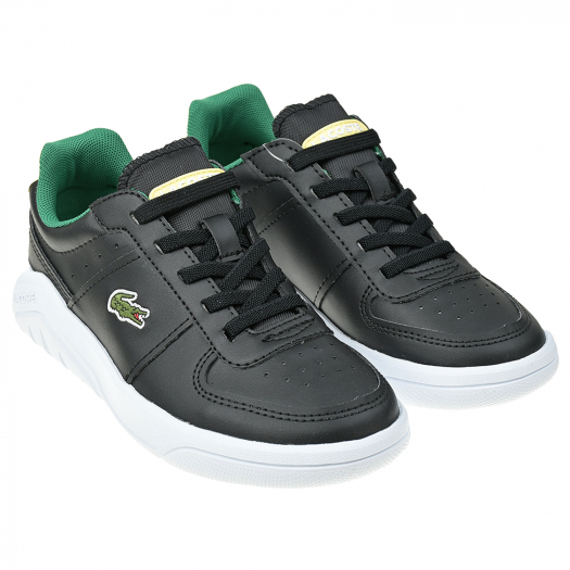 Черные кроссовки с зеленой подкладкой  | Фото 1