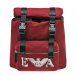 Бордовый рюкзак с двумя застежками, 26х16х30 см Emporio Armani | Фото 1