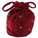 Бордовая бархатная сумка со стразами, 14x14x18 см IL Gufo | Фото 2