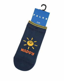 Темно-синие носки с принтом &quot;Happy Days&quot; Falke Синий, арт. 10561 6115 | Фото 1