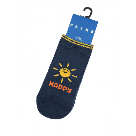 Темно-синие носки с принтом &quot;Happy Days&quot; Falke | Фото 1