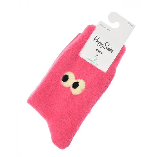 Носки цвета фуксии с декором &quot;глаза&quot; Happy Socks | Фото 1