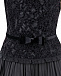 Черное платье с кружевной отделкой Monnalisa | Фото 3