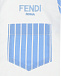 Двухцветная рубашка с короткими рукавами Fendi | Фото 4
