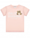 Футболка с принтом и логотипом, светло - розовая Dolce&Gabbana | Фото 1