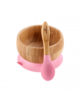 Набор 2 предмета (бамбуковая пиала, ложка), розовый Avanchy , арт. PBBL | Фото 2