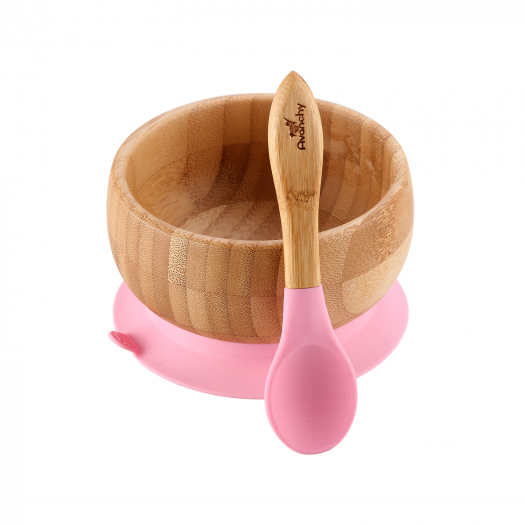 Набор 2 предмета (бамбуковая пиала, ложка), розовый  | Фото 1