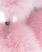Светло-розовые меховые наушники Il Trenino | Фото 3