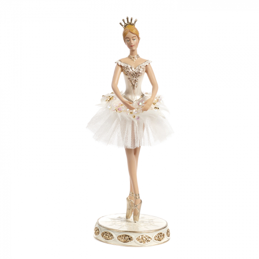 Декор Балерина в пачке-тюль на подставке, белый/крем, 27 см Goodwill | Фото 1