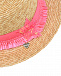 Шляпа из соломы с розовой лентой Il Trenino | Фото 3