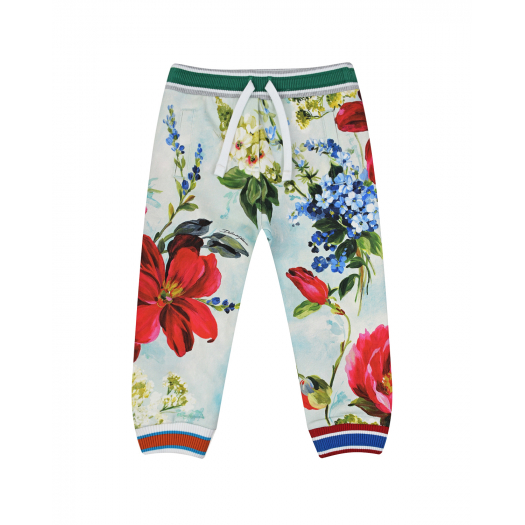 Спортивные брюки с цветочным принтом Dolce&Gabbana | Фото 1