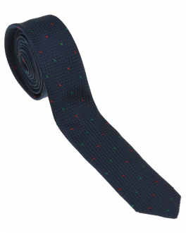 Темно-синий галстук с цветной отделкой Aletta Синий, арт. AMP210455-78 226 | Фото 1