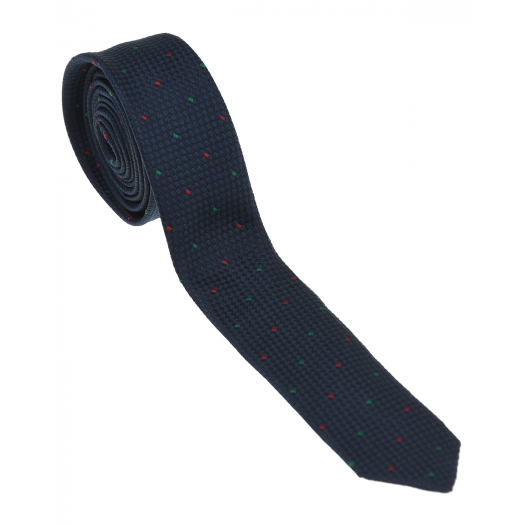 Темно-синий галстук с цветной отделкой Aletta | Фото 1