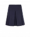 Темно-синяя юбка из трикотажа со складками Dal Lago | Фото 3