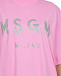 Розовое платье-футболка с лого MSGM | Фото 7