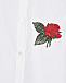 Белая рубашка с вышивкой &quot;роза&quot; Dolce&Gabbana | Фото 3