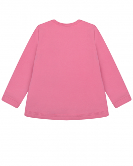 Розовый свитшот с вышивкой &quot;кот&quot; Sanetta Kidswear Розовый, арт. 115413 38170 PINK HIBIS | Фото 2