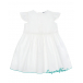Белое платье с вышивкой на подоле Emporio Armani | Фото 1