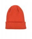 Оранжевая шапка с отворотом